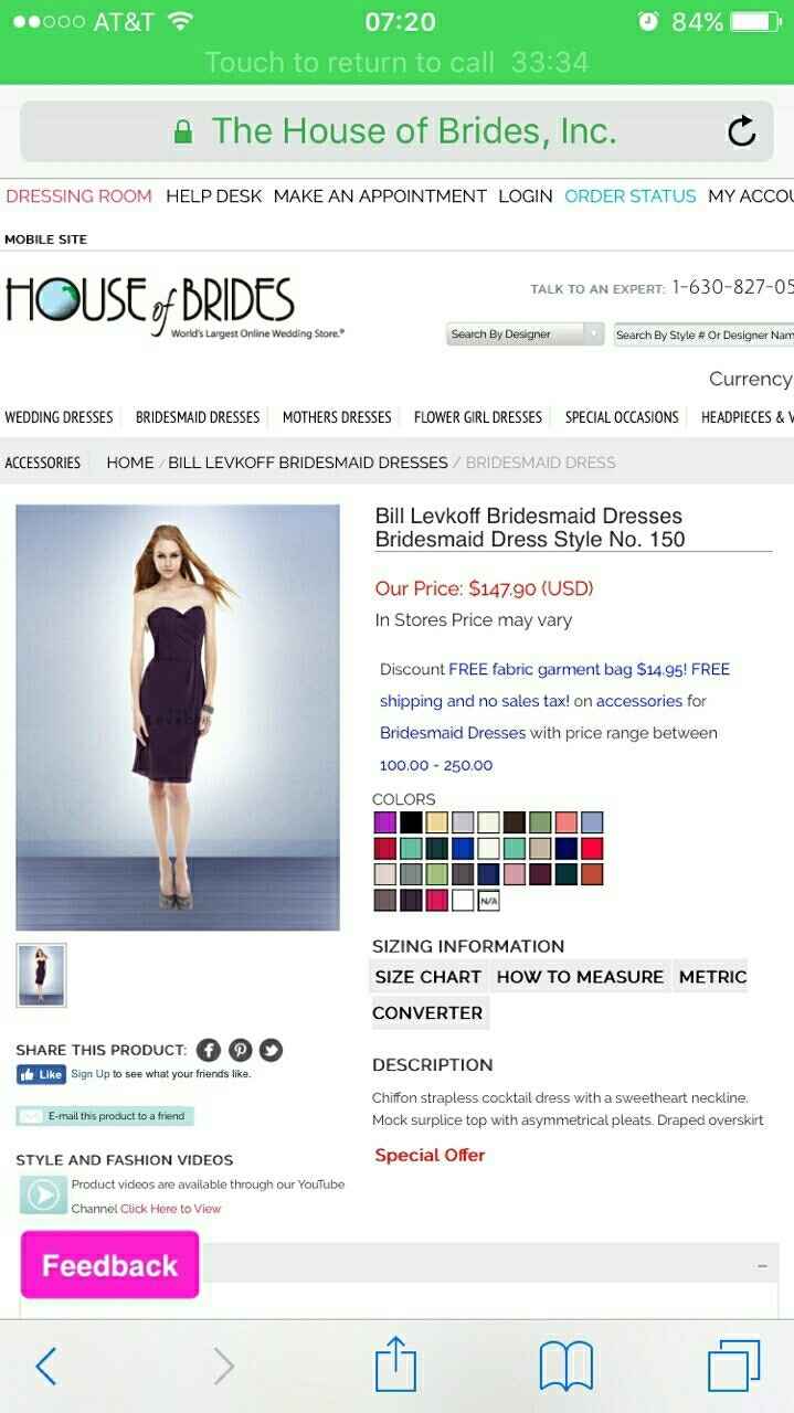 The store ordered the wrong bridesmaid dresses!