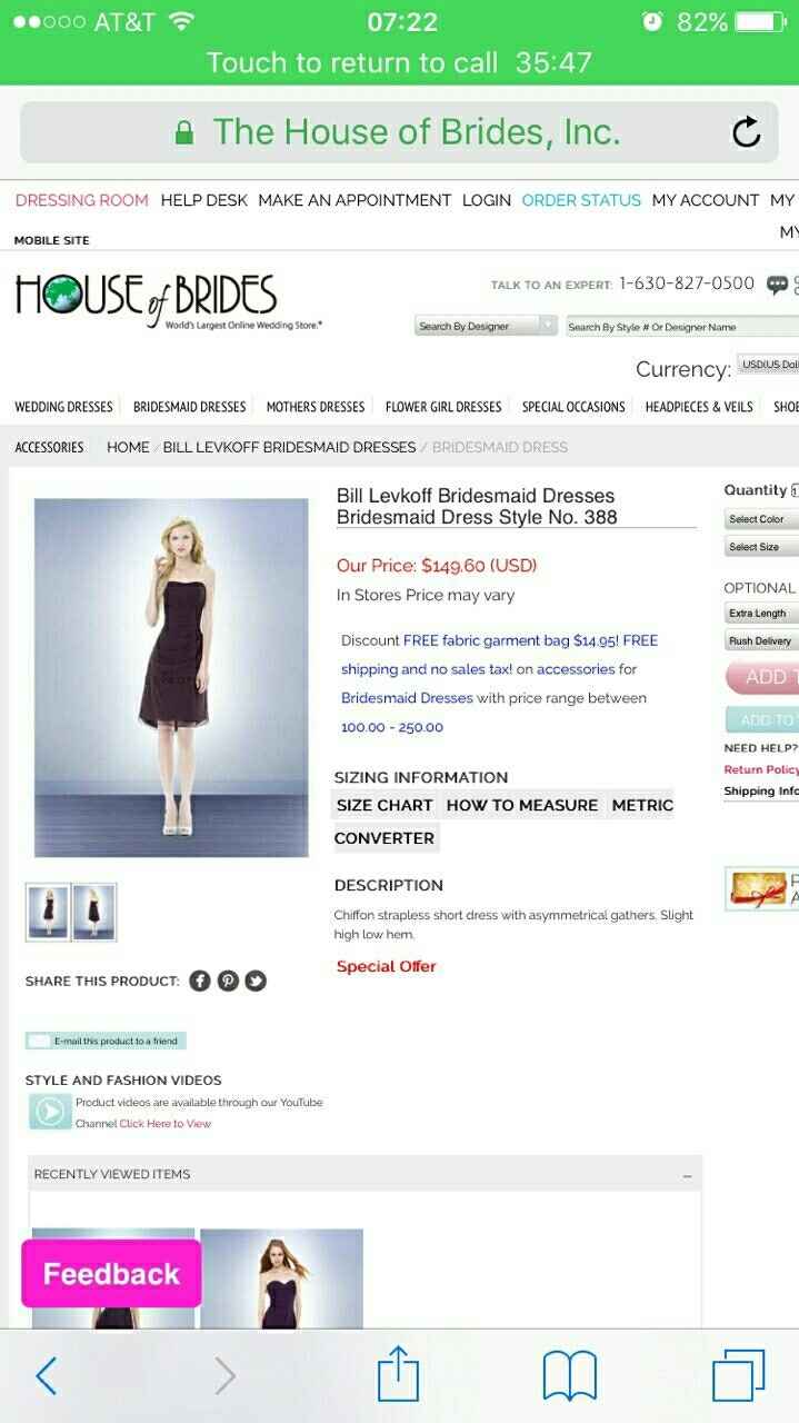 The store ordered the wrong bridesmaid dresses!