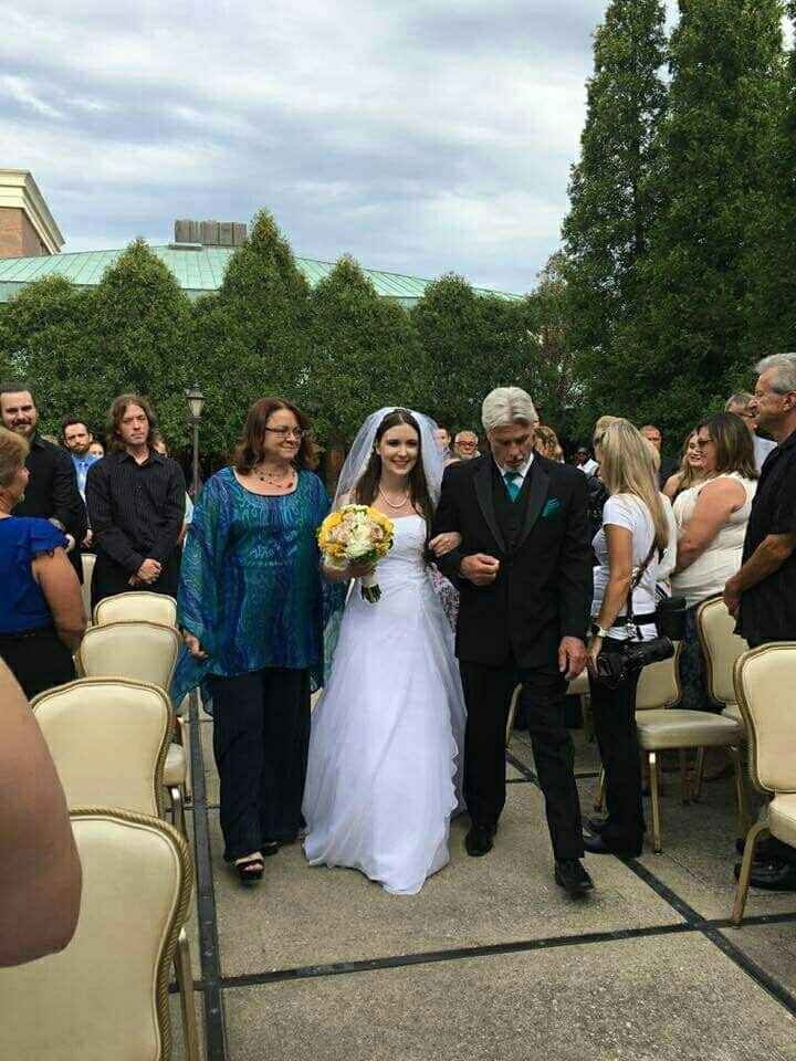 2 people walking you down the aisle