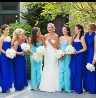 Help! What color bridesmaids dresses go with an ivory wedding gown? 2