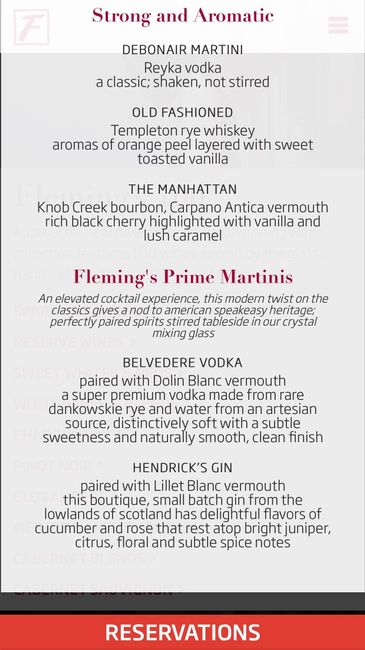 Signature drinks- what would you like?