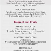 Signature drinks- what would you like?