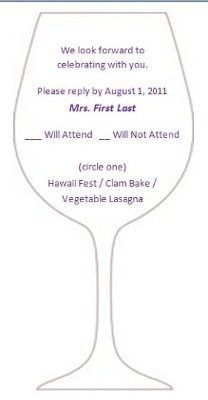 Response card wording - please help