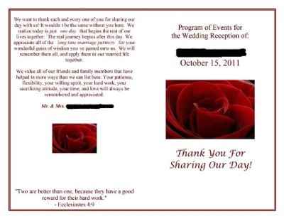 Reception order of events...