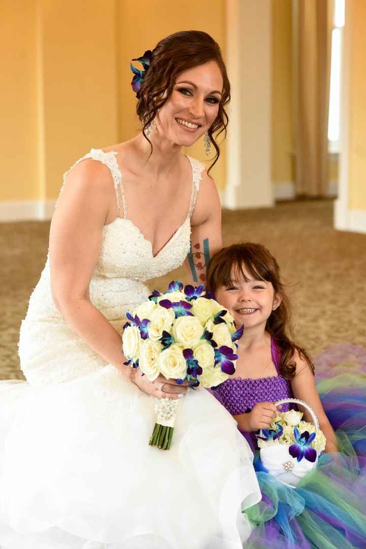 Bride & Flower Girl (dress from Etsy!) 