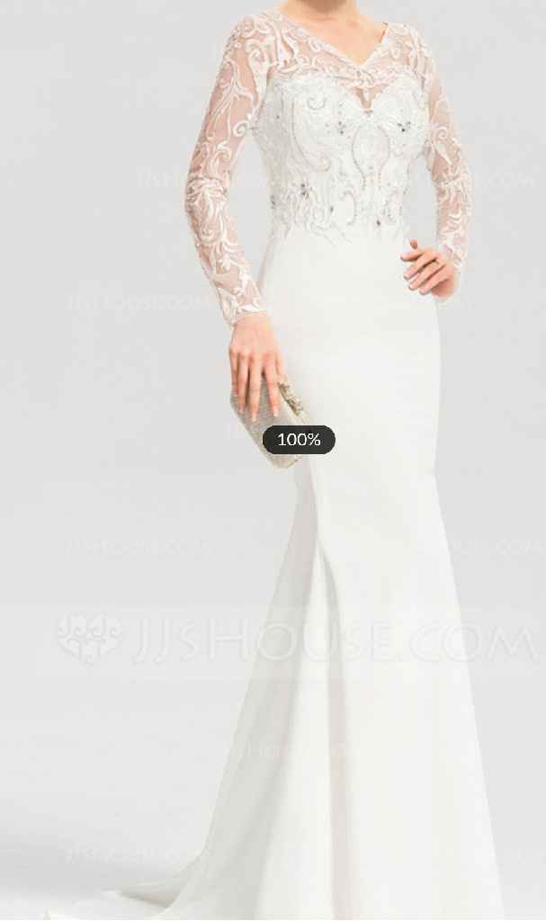 Does your wedding dress have lace, beading, or both? - 2