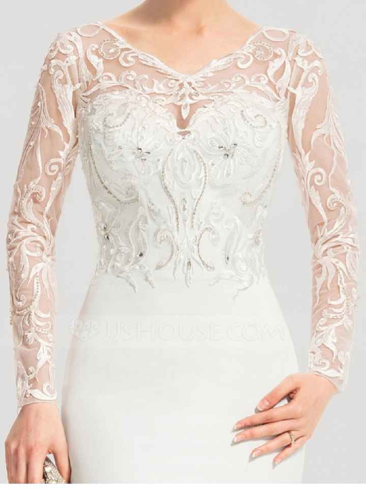 Does your wedding dress have lace, beading, or both? - 3