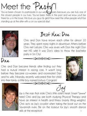 Is anyone doing a wedding newsletter...