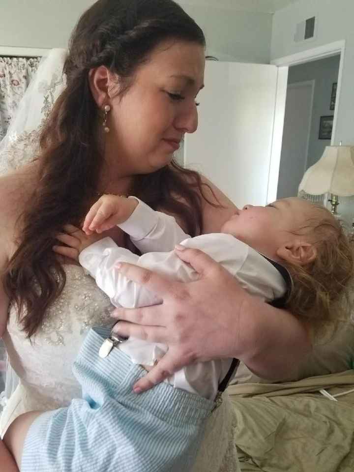 Mom caught this moment, letting it all sink in!