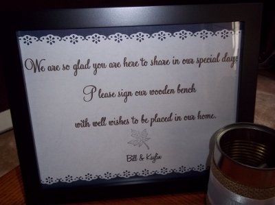 some more DIY projects! (signs, bouquet holder, aisle decor, etc) PIC HEAVY