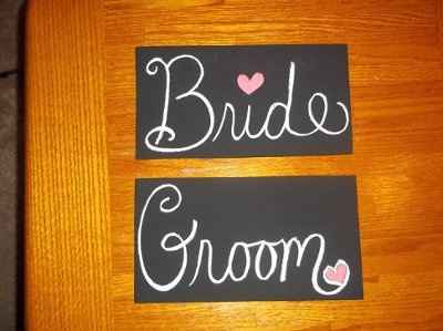 some more DIY projects! (signs, bouquet holder, aisle decor, etc) PIC HEAVY