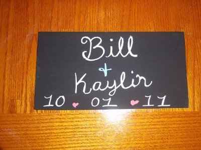 some more DIY projects! (signs, bouquet holder, aisle decor, etc) PIC HEAVY