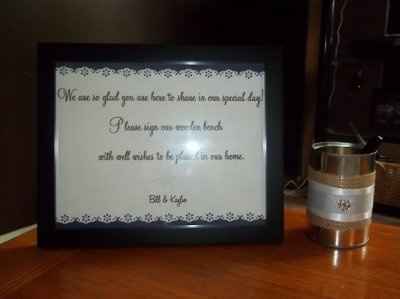 some more DIY projects! (signs, bouquet holder, aisle decor, etc) PIC HEAVY