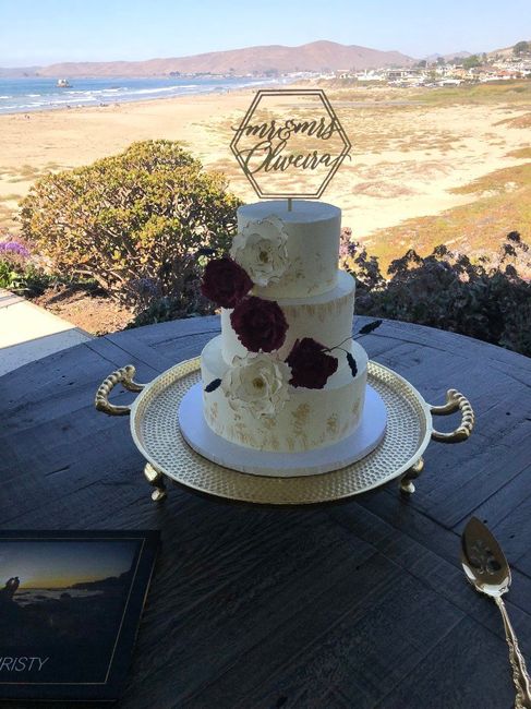 Our cake - this is indoors. Look at that view!