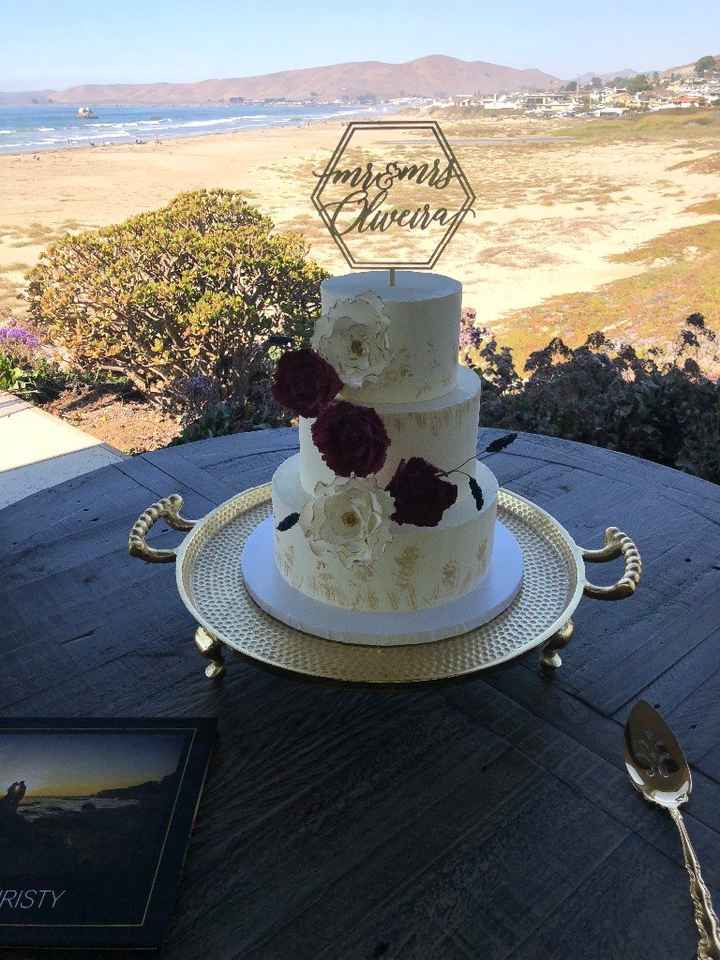 Our cake - this is indoors. Look at that view!