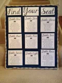 Help! Need escort card/displayed seating chart ideas