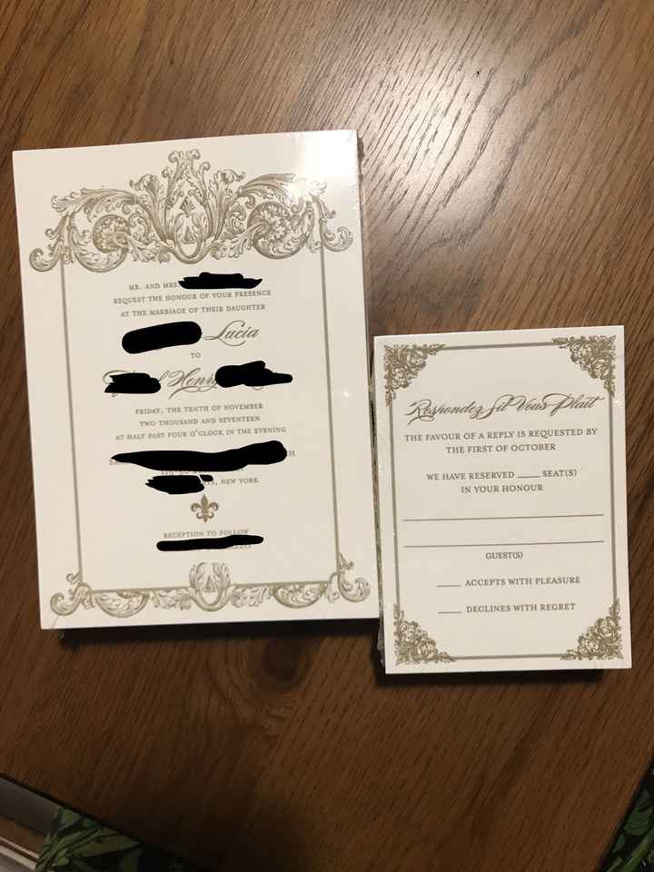 My invitations came!!!!!