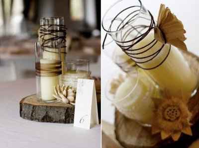 Rustic Centerpieces!  Eek! :)