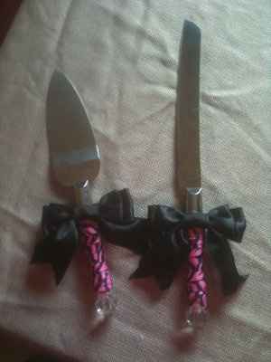 My DIY zebra cake serving set :) *PICS*