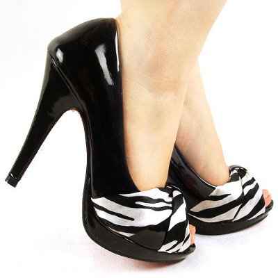 Zebra Peeptoe Shoes (pics)