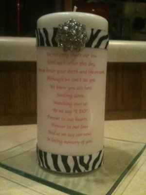 idea for honoring someone passed away& family members also.. help! lol