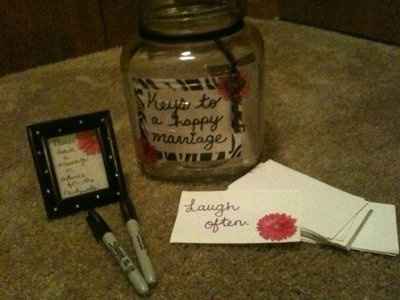 My neat alternative to having a guest book! *PICS*