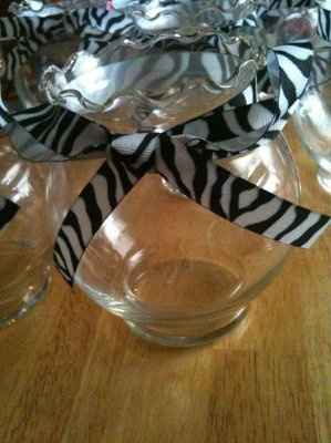 DIY Zebra Centerpieces