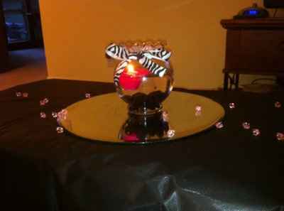 DIY Zebra Centerpieces