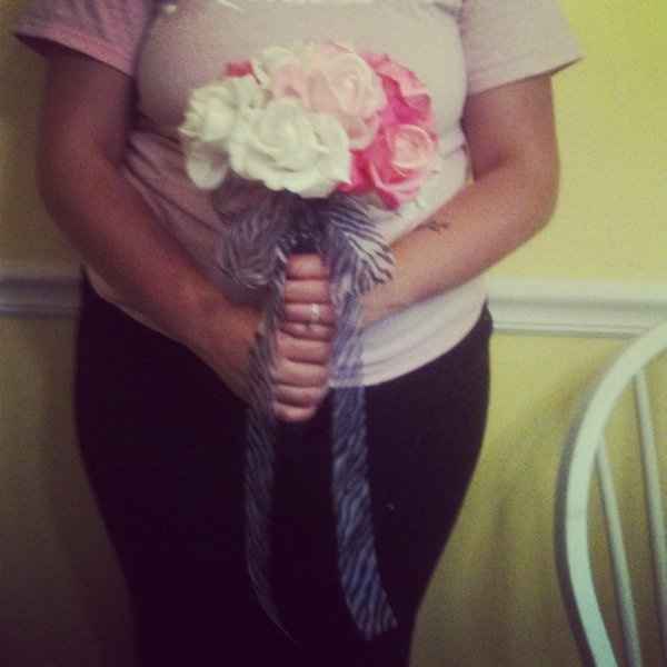 My DIY flowers!  :)  (Help!? Are they round enough!?)