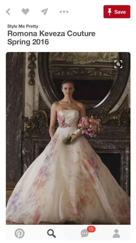 Dyeing or painting a wedding dress