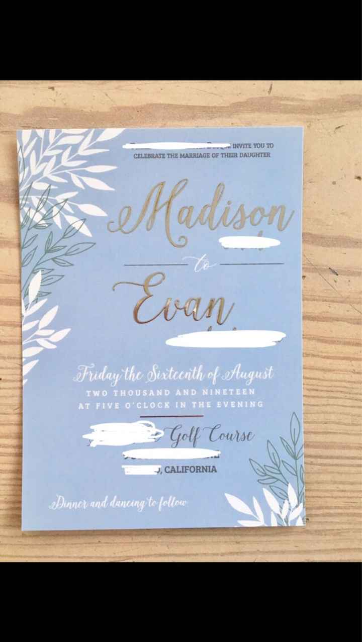 Wedding Invitations Are Going Out! Show Me Yours!!! - 1
