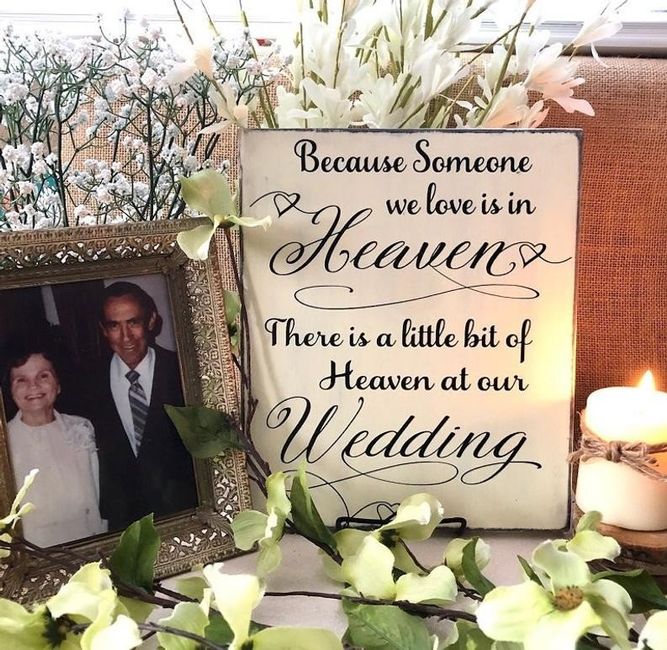 Memorial Table at Reception