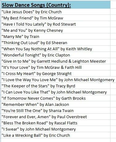 Slow Dance Songs