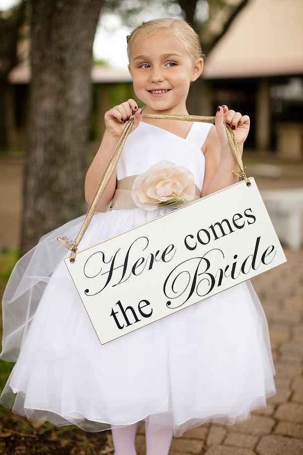 Flower girl sign