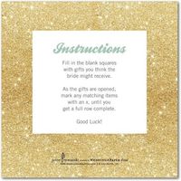 Bridal Shower Bingo, Suggestions Needed