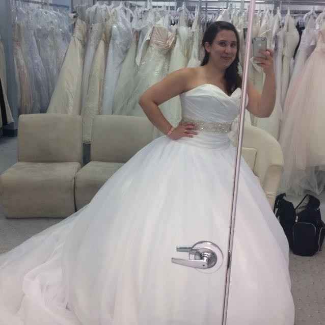 What was your least favorite wedding dress on you?
