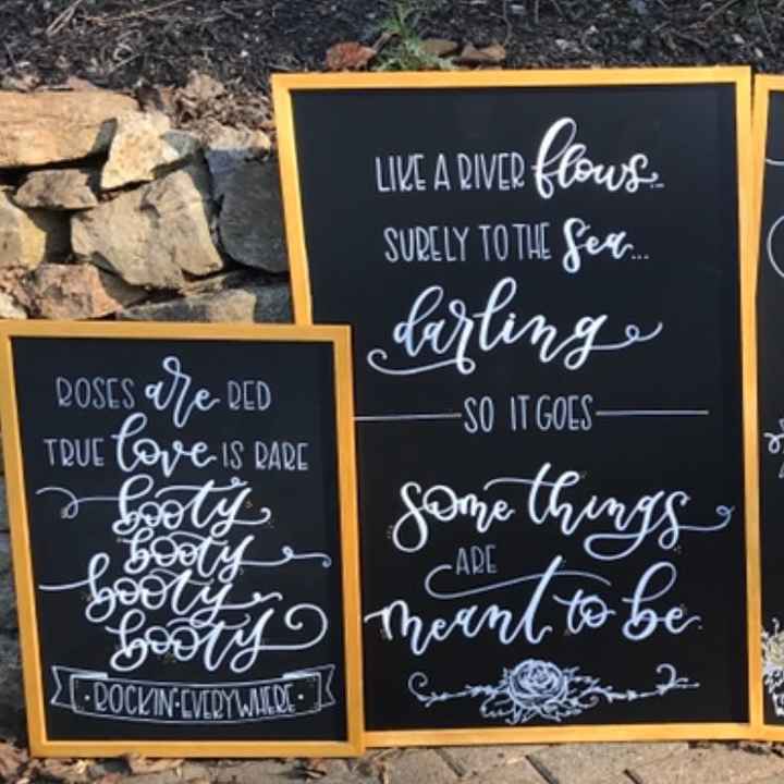 Let me see your wedding signs!