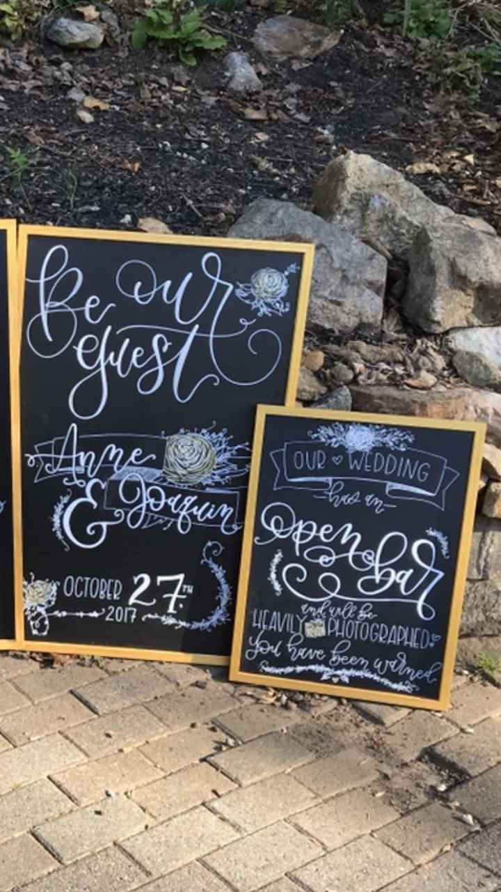 Let me see your wedding signs!