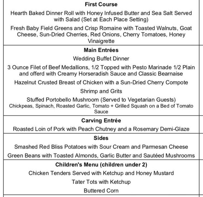 What's on your menu?