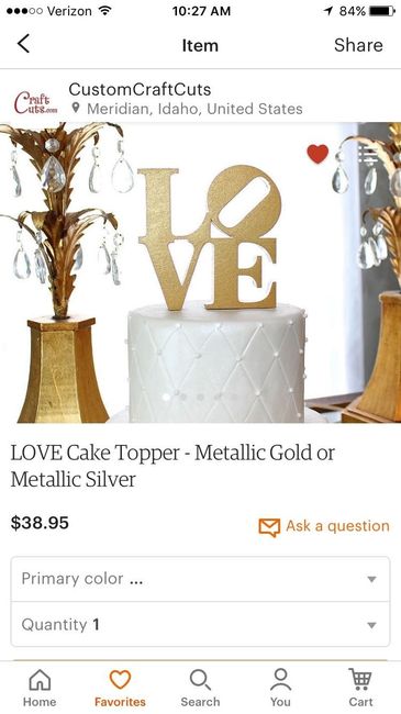 Cake topper