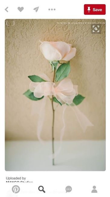 Single rose hot sale bridesmaid bouquet