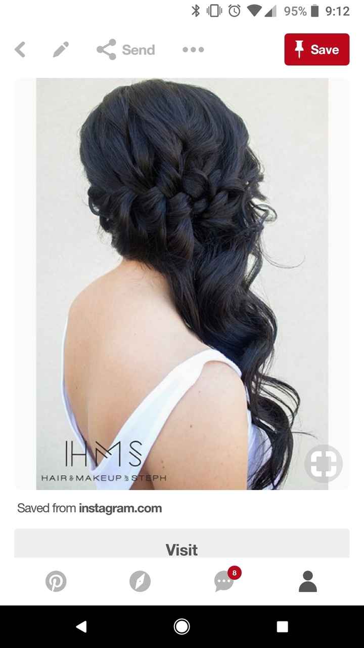 High neck wedding dress hair do - 2