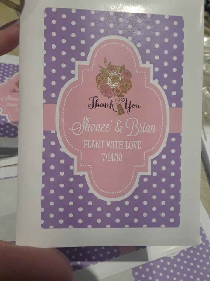 What are you doing for wedding favors? - 1