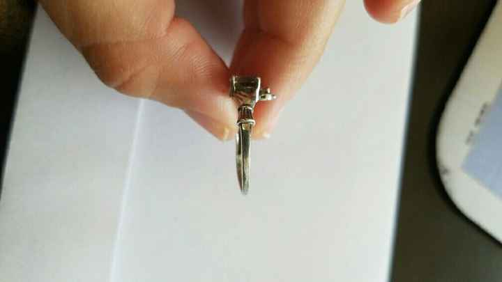 White gold E-Ring, silver wedding band?