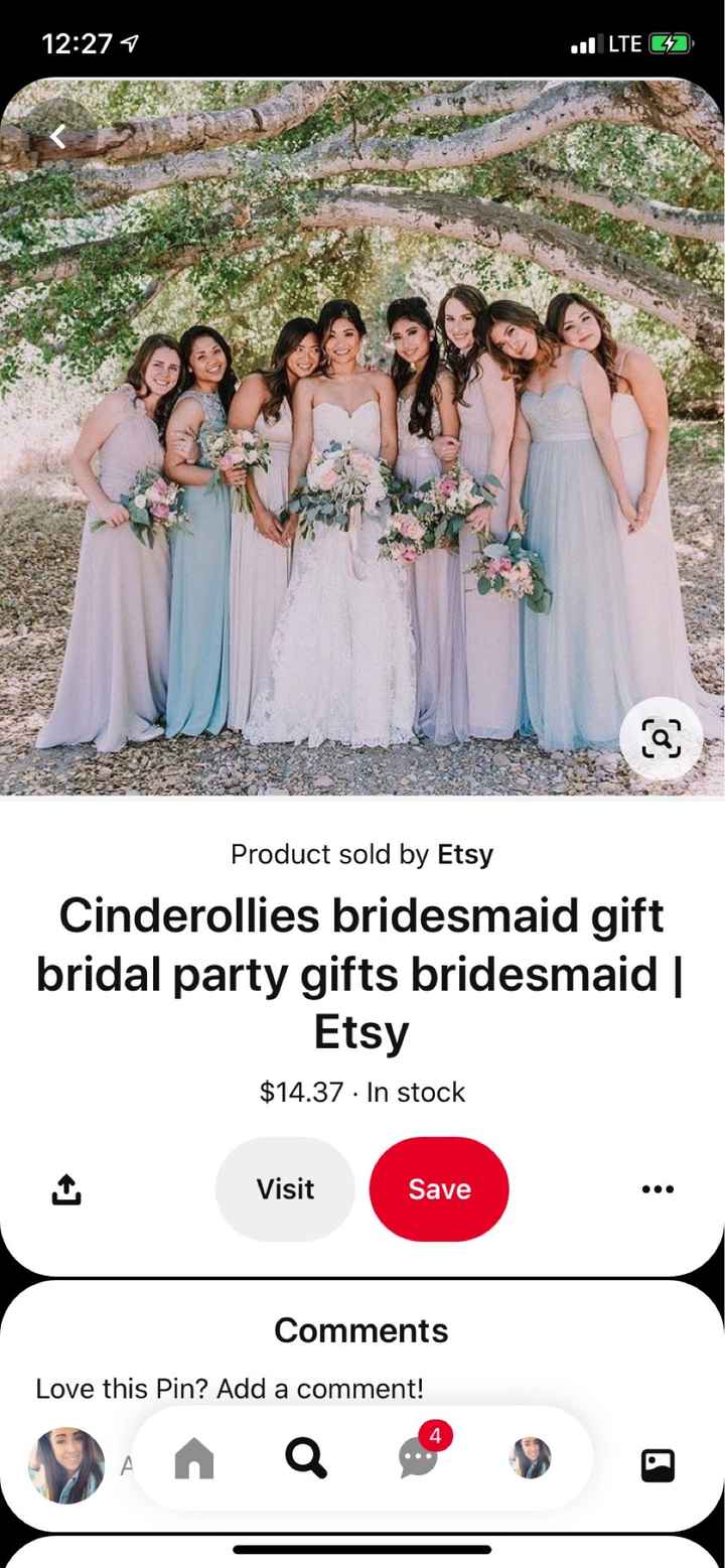Bridesmaids in different dresses - 1