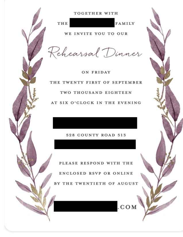 Rehearsal Dinner