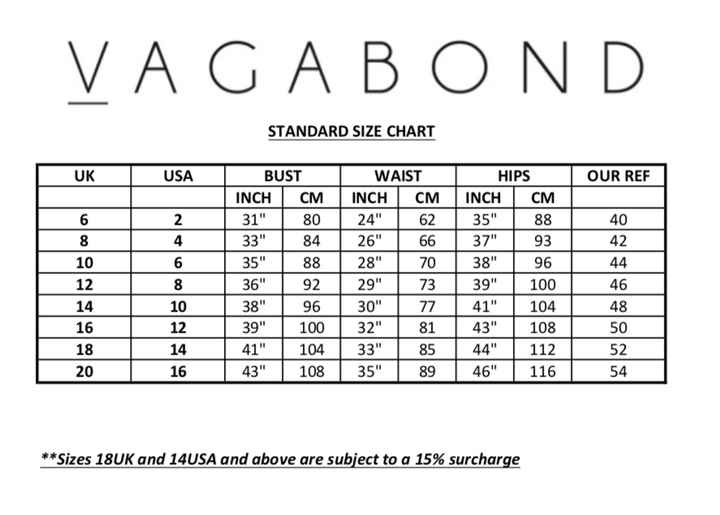 Vagabond Size Chart