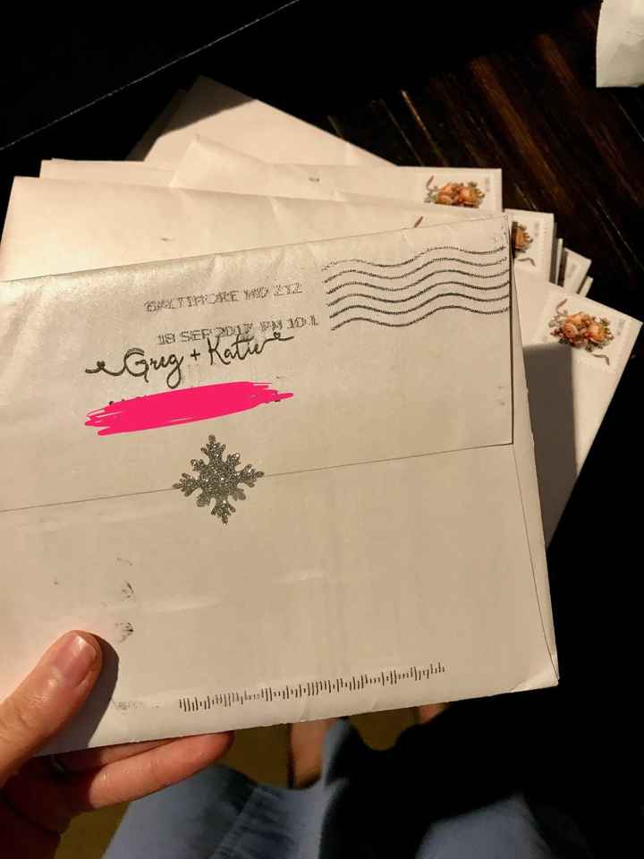USPS mailed invites back to me.......