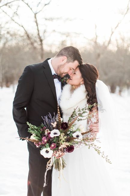 Wine color winter wedding 5