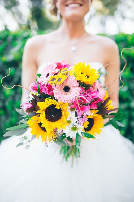 Sunflowers with pink dress 2